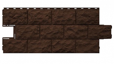 Фасадная панель FineBer Дачный Доломит Темно-коричневый 1120x473